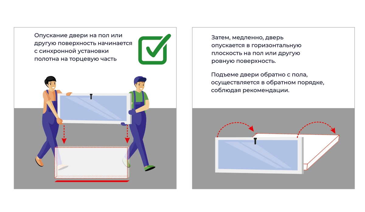 Транспортировка двери